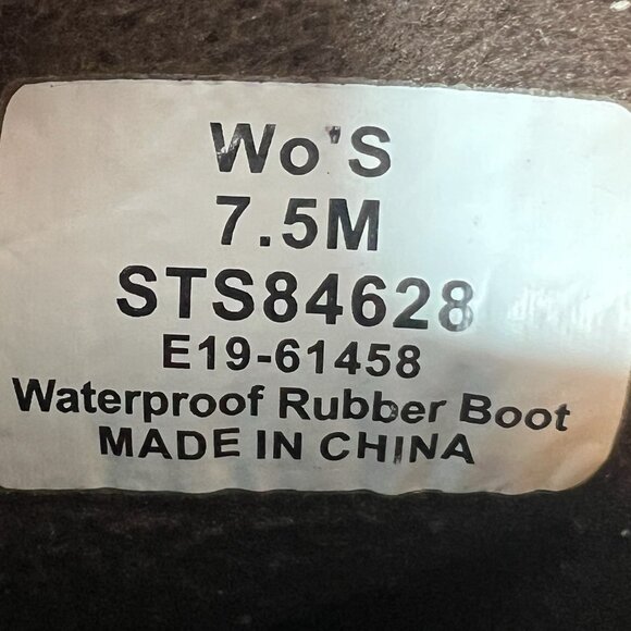 SPERRY Women’s Waterproof Rubber Boot Size 7.5 CHELSEA Rain Bootie Navy Brown - Picture 5 of 10